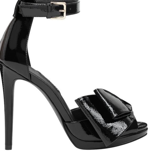 New nine west women's black dress sandals sz 6 1/2 - Picture 5 of 8